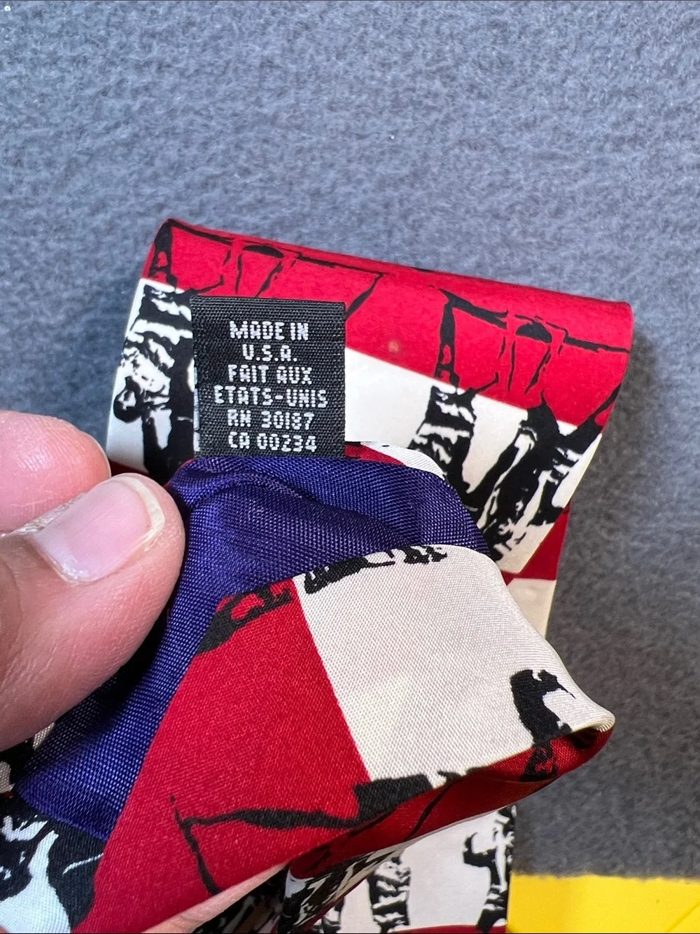 The Beatles Red, White & Black Striped Novelty Tie